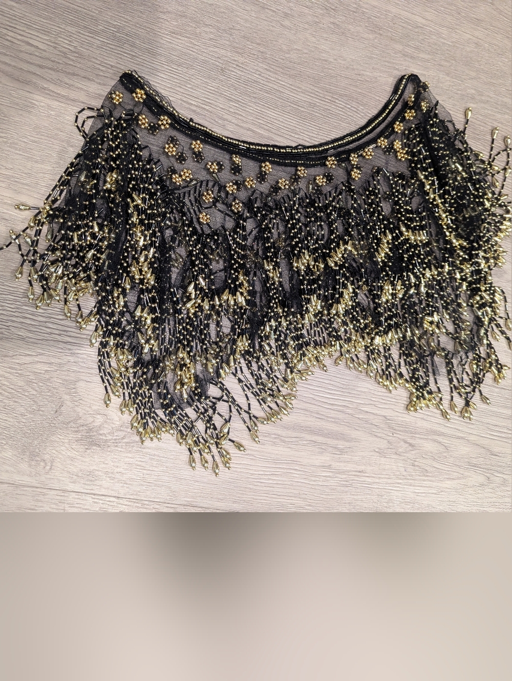 Black Beaded Belly Dance Collar